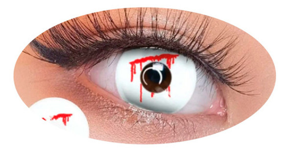 Lentes De Contactos Fantasía Cosplay Anime Blanco Sfx Cl305 0