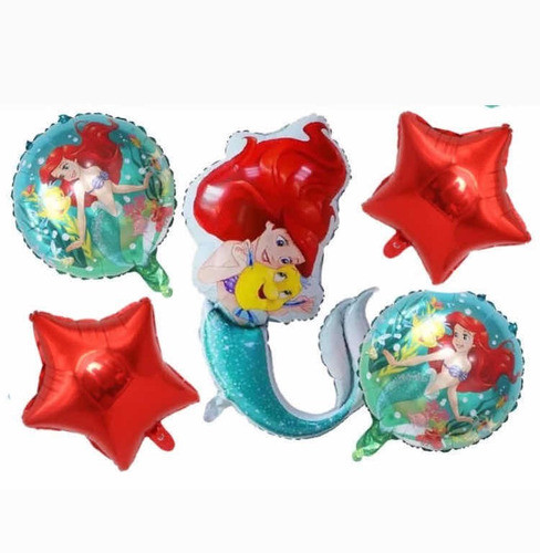 Set Globos Sirenita Ariel 1