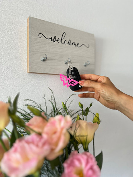 Porta Llave Llavero Colgante Welcome - Meraki Design 1