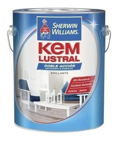 Kem Lustral Pintura Esmalte Aluminio X 4 Lt Sherwin Williams 0