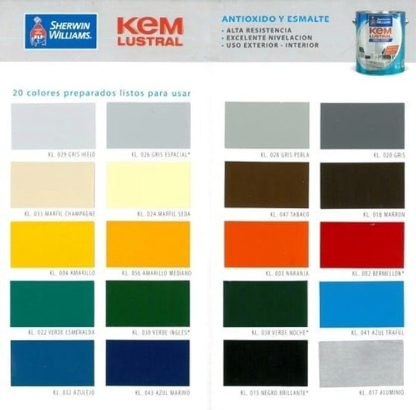Kem Lustral Pintura Esmalte Aluminio X 4 Lt Sherwin Williams 1