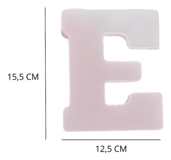 Molde Silicona Letra Grande Individual Altura 15,5 Cm - E 1
