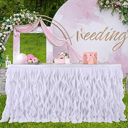 Leegleri Falda De Tul Para Mesa Redonda O Rectangular Diseñ 0