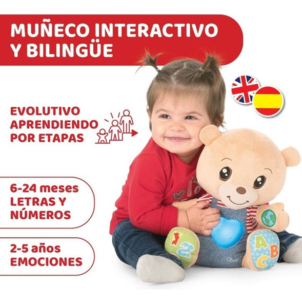 Muñeco Peluche Para Bebe Niño 1,2,3 Años De Edad Música-luz 1 Muñeco Peluche Para Bebe Niño 1,2,3 Años De Edad Música-luz 1
