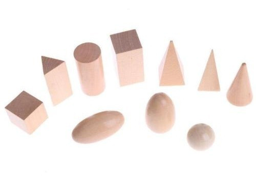 Montessori Misterio Bolsa Geometría Madera Bloques Cognitivo 1
