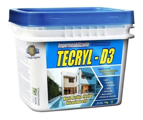 Tecryl D3 4 Kg Impermeabilizante Lajes Calha Branco Flexivel 0