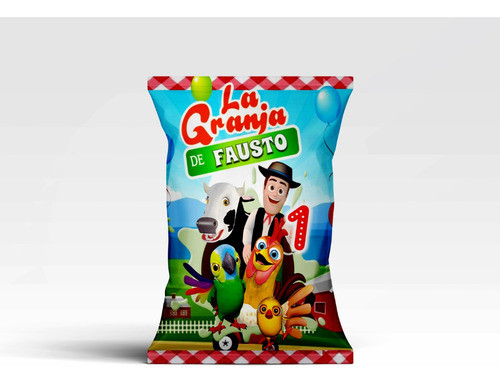 10 Bolsitas Chip Bag Para Souvenir Granja De Zenon - K 1
