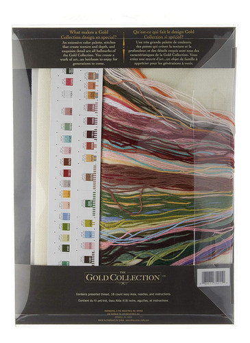 Kit De Punto De Cruz Floral Vase En Aida Marfil 30x35cm 1