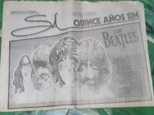 2 Suplementos * Si De Clarin * Los Beatles - Año 1985 / 87 1