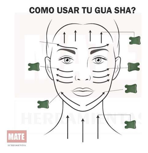 Guasha Masajeador Piedra Cristal Jade X 3 Unidades 1