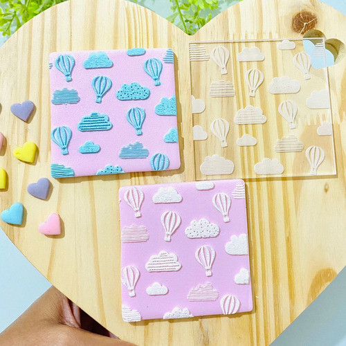 Marcador De Acrilico Balões E Nuvens 0