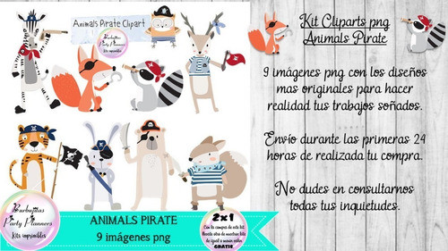 Cliparts Imagenes Png Animals Pirate Animales Piratas 1