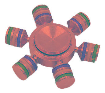6 Lado Fidget Mano Spinner Dedo Latón Juguete Edc Atención T 1