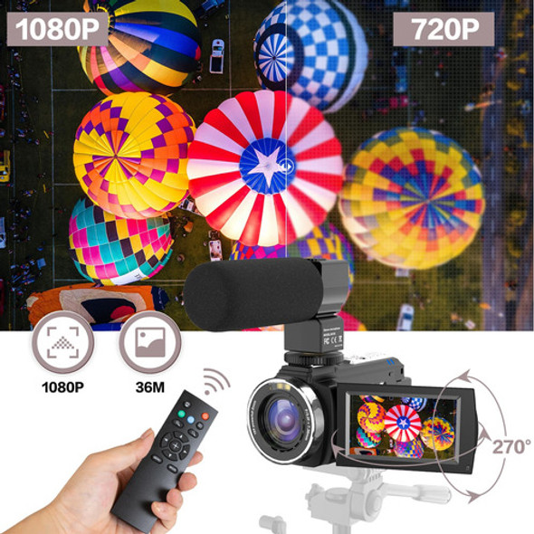 Cámara De Video Full Hd 36mp, Zoom 16x, Visión Nocturna, Mic 1