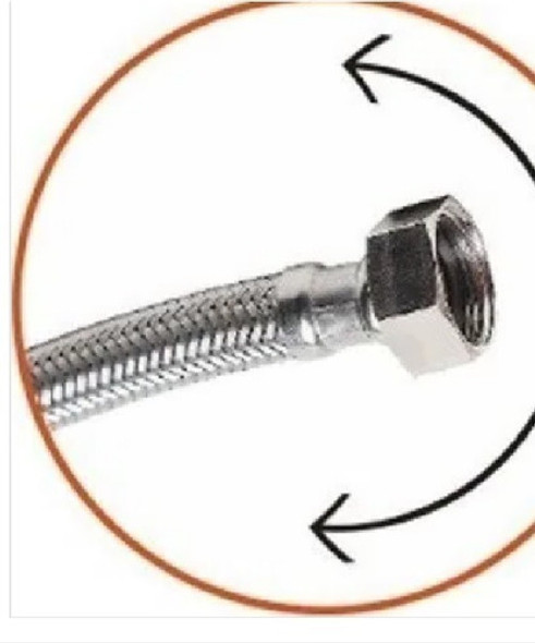 Flexible Para Agua Mallado Acero Inoxidable 1/2 X 40 Cm M/h 1