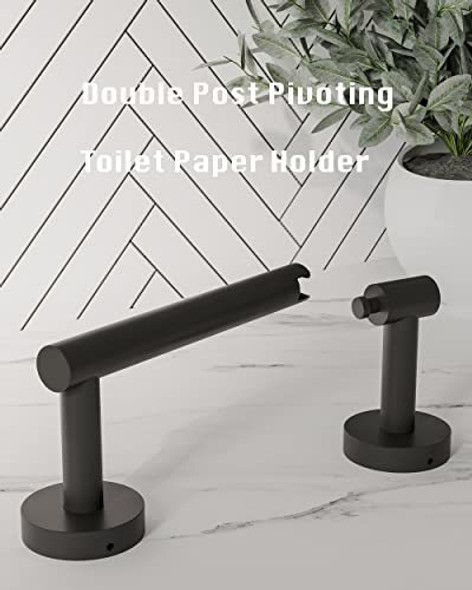 Porta Rollo P/papel Higienico De Acero Inoxidable - Negro 1