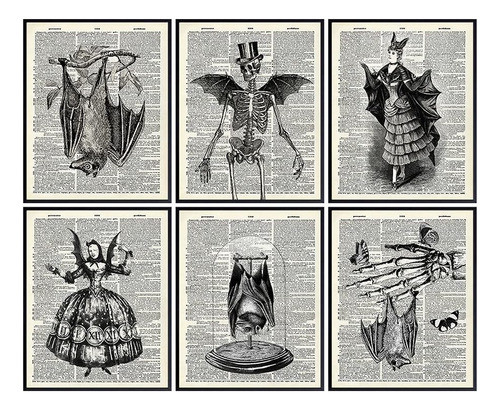 Goth Room Decor - Bat Wall Decor - Skeleton Decor - Steampu. 0