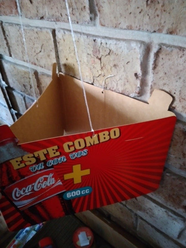 Cartel Carton De Coca Cola Combo De 600cc. P/colgar 0