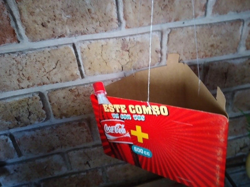 Cartel Carton De Coca Cola Combo De 600cc. P/colgar 1