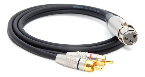 Cable Canon Xlr Hembra Balanceado A 2 Rca Profesional  5 Mts 1
