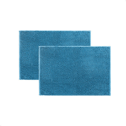 2 Tapetes De Banheiro Macarrão Bolinha Microfibra 40x60cm 0