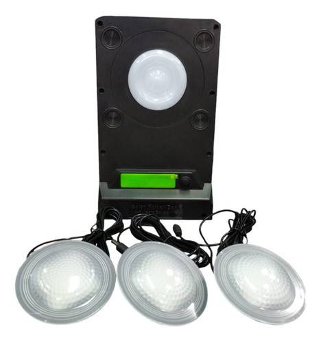 Sistema Iluminación Solar C 3 Focos Puerto Usb Para Cargas 0