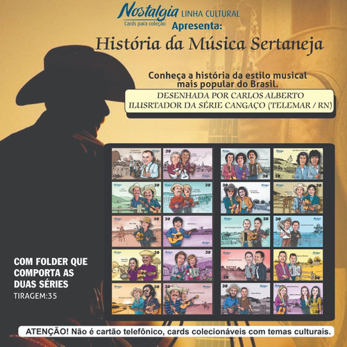 Cards Colecionáveis  História Da Música Sertaneja . 0