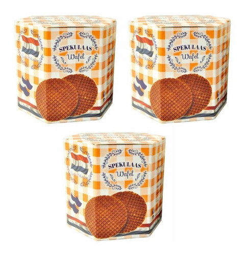 Kit 3 Spekulaas Wafel Moinho Wafers Holandes 10 Peças 135g 0