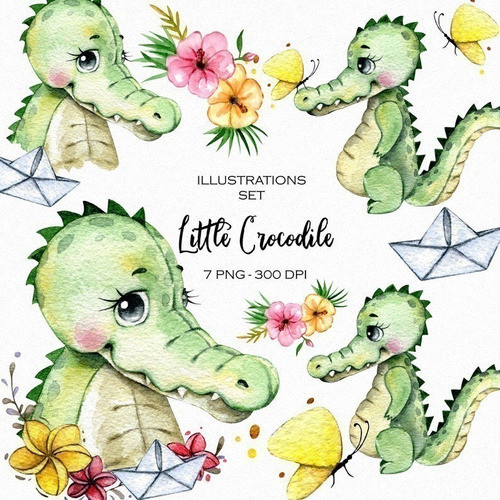 Cliparts Imagenes Png Cocodrilos Acuarela Is22 0