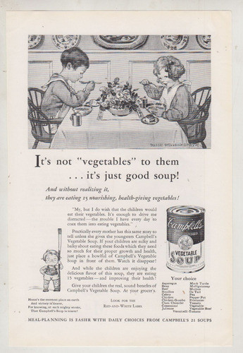 1931 Publicidad Sopas Campbells Vintage Clasicos Americanos 0