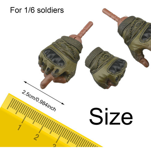 1/6 Luva Mão Modelo Feito À Mão Resistente Figuras De 1