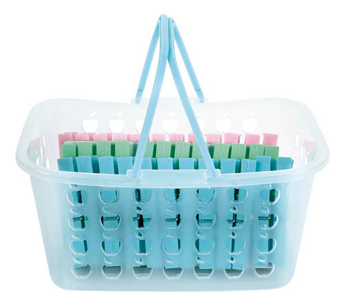 Canasto Cesto Plástico Con Palillos Para Ropa - Garageimpo 1