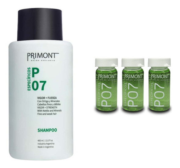 Shampoo Anticaida + 3 Ampollas P07 Pro Crecimiento Primont 0 Shampoo Anticaida + 3 Ampollas P07 Pro Crecimiento Primont 0