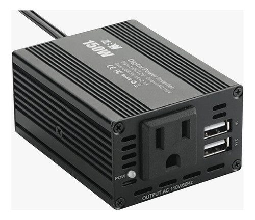 Inversor Potencia Conversor Automotivo 150w 12v 110v Tensão 0