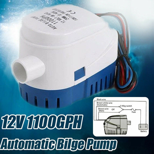Bomba De Achique 1100gph 69l/m 5m Automática Nautica 12v 46w 1
