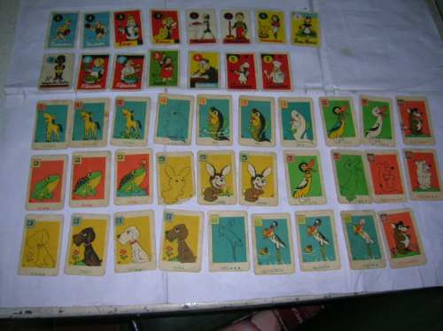 Naipes Carta Antiguo Juego Niños Escritor India Domadora 0