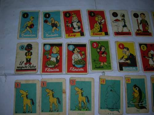 Naipes Carta Antiguo Juego Niños Escritor India Domadora 1
