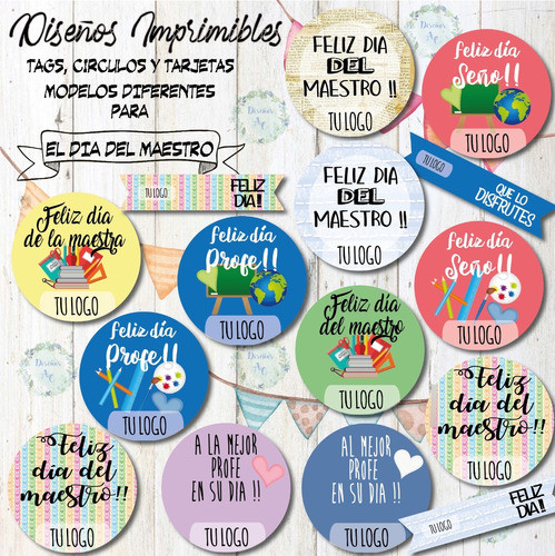 Kit Imprimible Día Del Maestro 1 Con Tu Logo 1