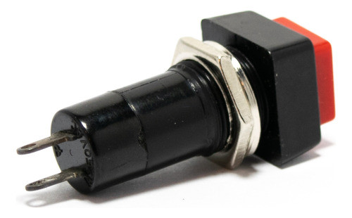 2 Pulsadores Retenido Diametro 12mm Cuadrado 1a 250v Rojo 1