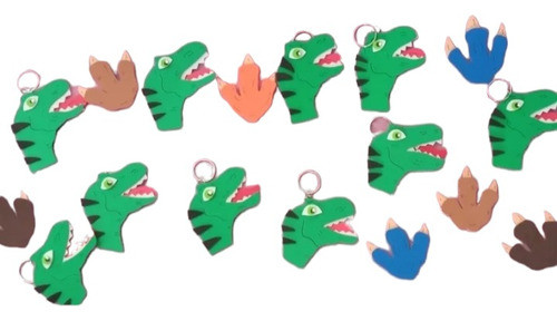 Souvenirs Llaveros Dinosaurios Goma Eva Lapices Dinos 0