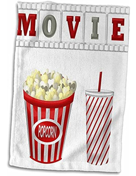 3d Rose The Word Movie Con Ilustración De Palomitas De Maíz 1