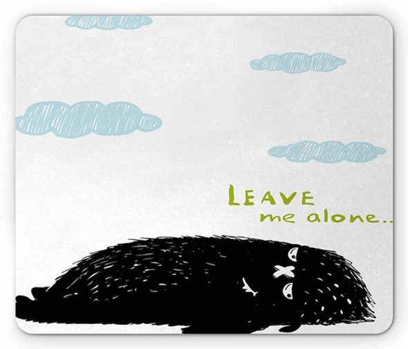 Quirky Mouse Pad Por Lunarable, Hundido Melancholic Hairy 0