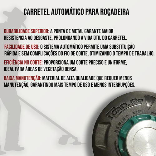 Carretel Automatico Ponta De Metal Toyama,bufalo,garthen... 1