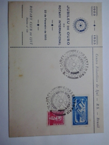Envelope Jubileu De Ouro Do Rotary Club De Ijuí - 1955 0