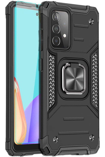 Funda Resistente + Film De Pantalla Para Samsung A52 Negro 0