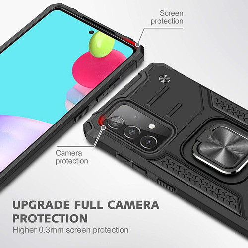 Funda Resistente + Film De Pantalla Para Samsung A52 Negro 1
