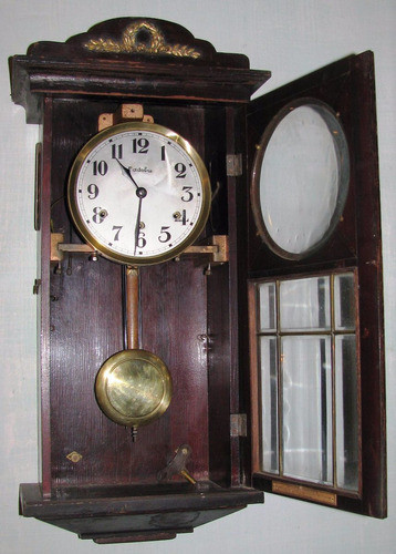 Reloj Antiguo De Un Carrillon De Pared Fadola Funcionando!! 0