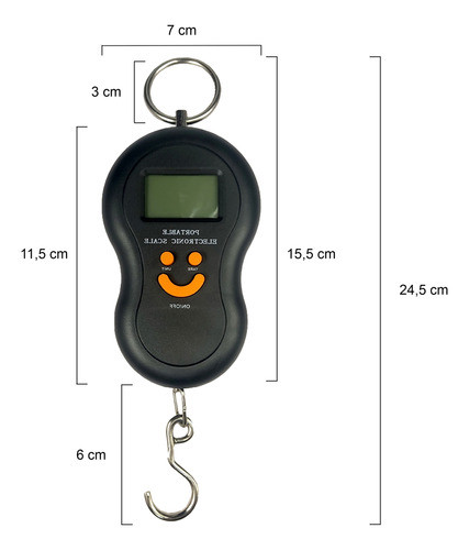 Balanza Digital De Mano Portatil Ideal Para Valija Hasta 50kg En Caja De Regalo Equipaje Viaje Viajero Pesca Oferta Bz3 1