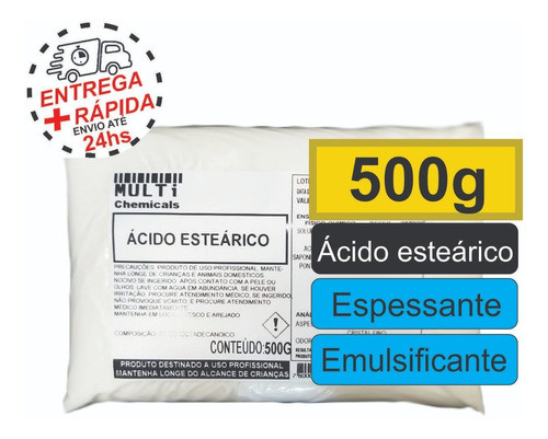 Ácido Esteárico - 500g - 1ª Linha - Envio Imediato! 0