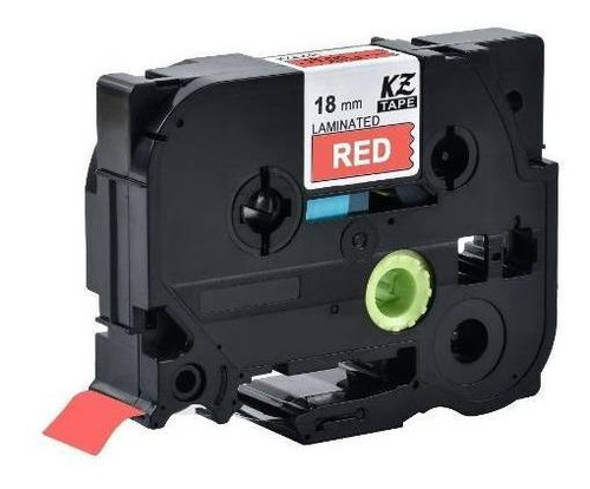 Fita Compativel Rotulador Brother Vermelha 18mm Tz Tze 445 0